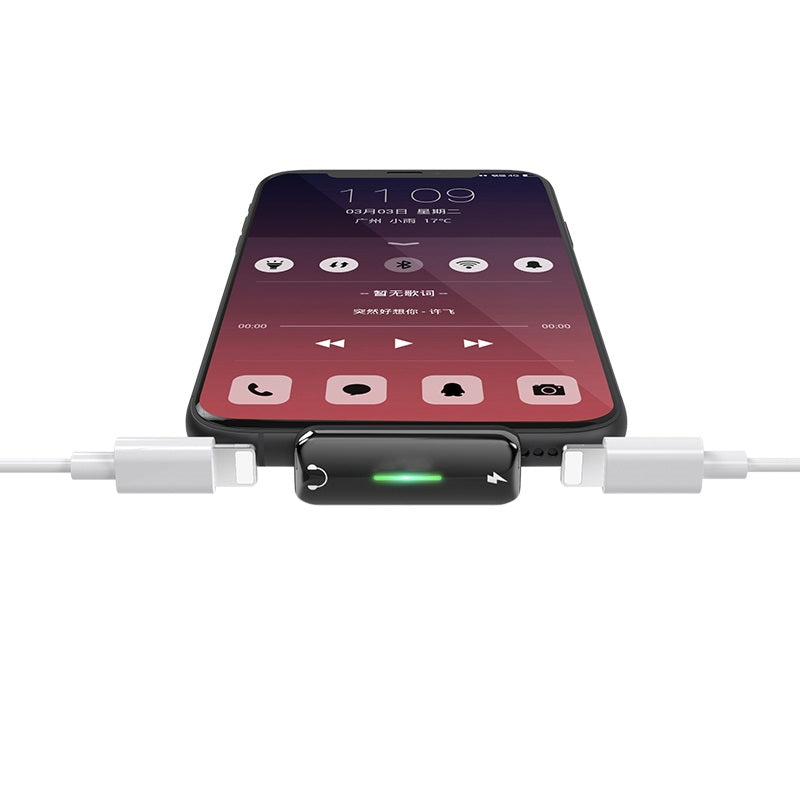 Adaptateur convertisseur séparateur audio et chargeur double Lightning vers casque