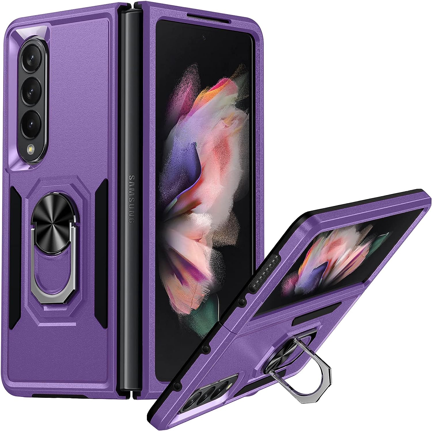 Coque robuste avec anneau pour Samsung Galaxy Z Fold 6 5G