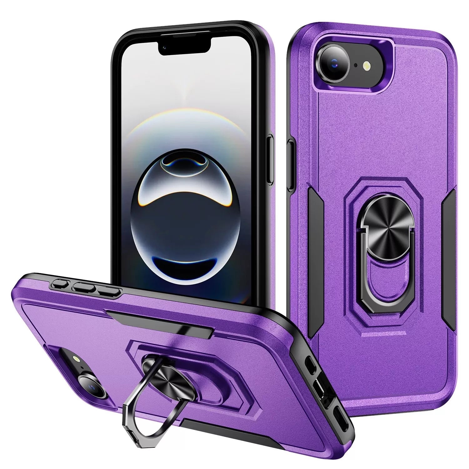 Coque robuste avec anneau pour iPhone 16e