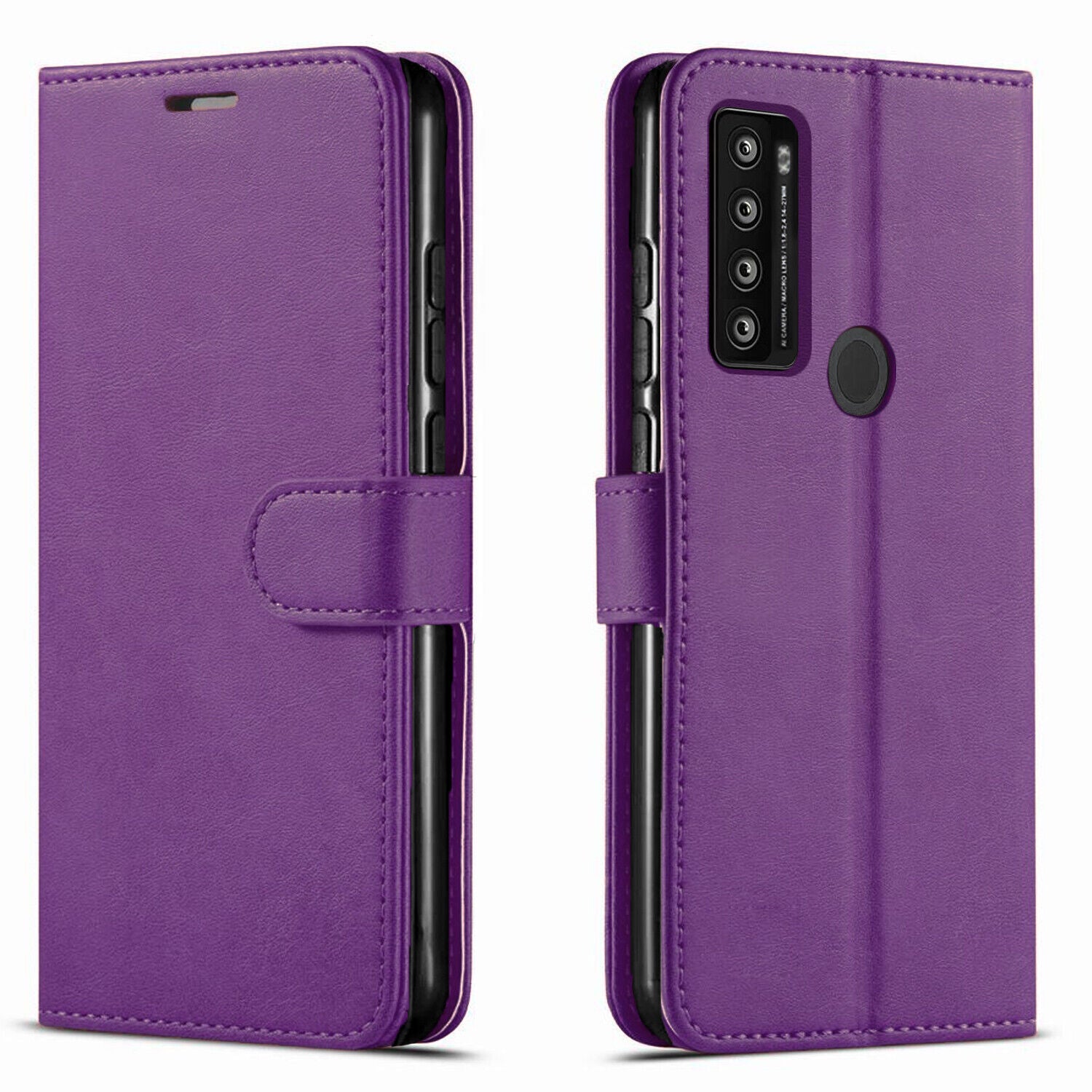 Étui portefeuille Folio en cuir pour TCL 20S / 20L / 20L Plus