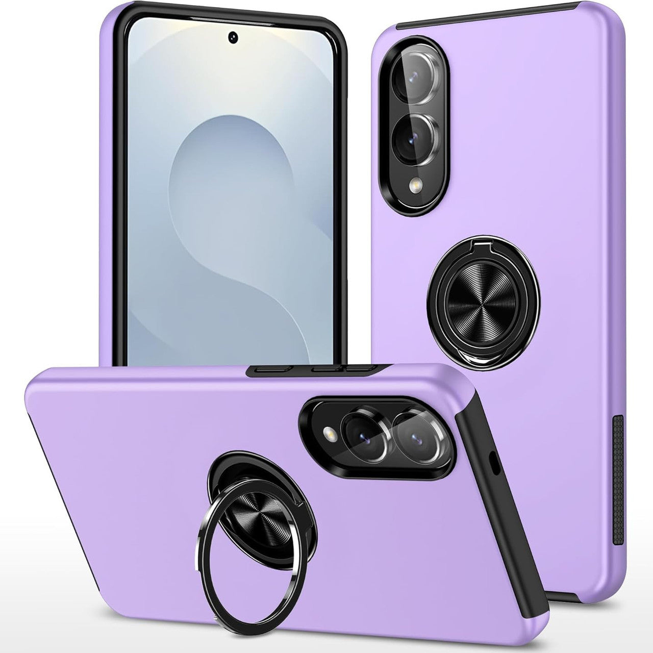 Hybrid Magnetic Invisible Ring Case for Samsung Galaxy S25 Edge