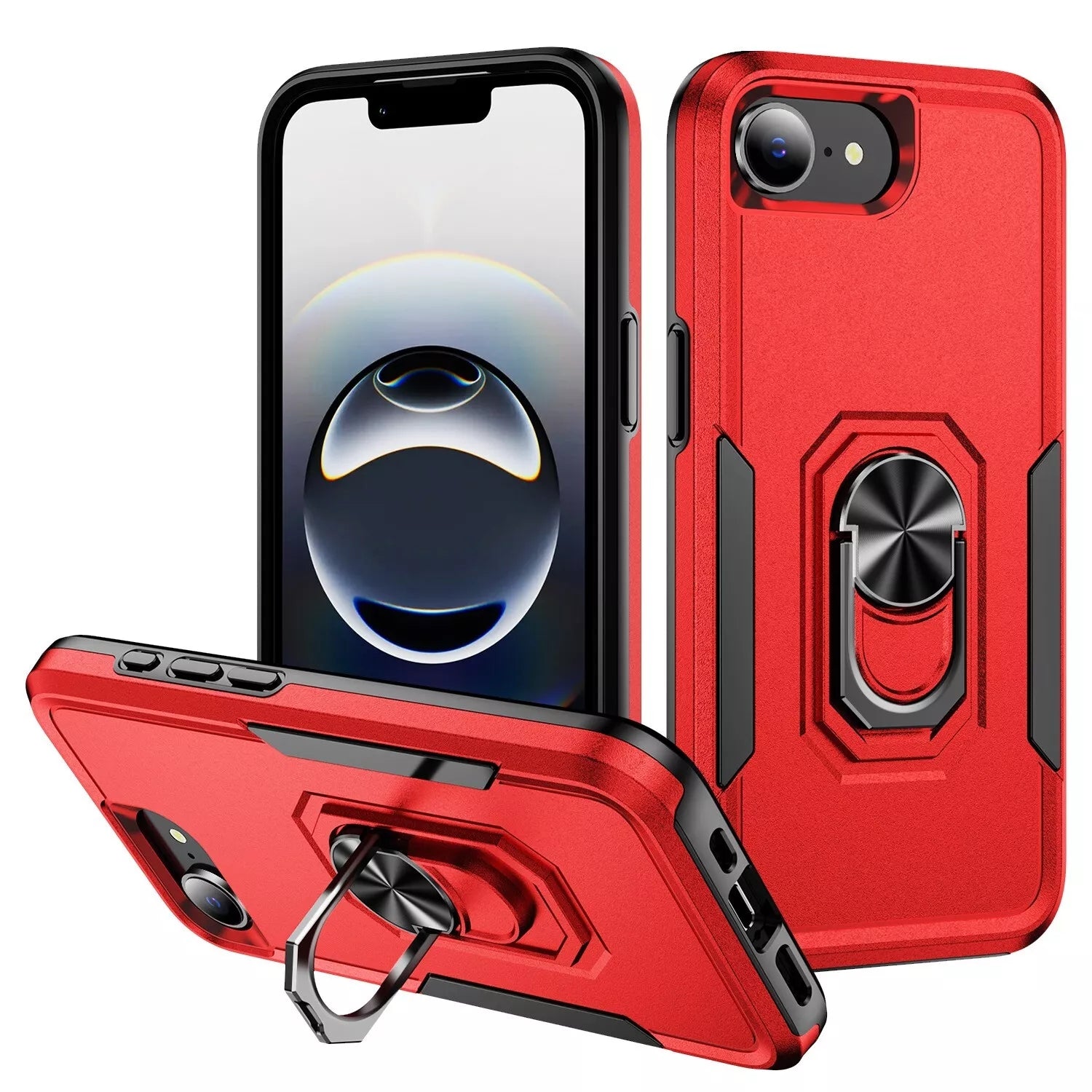 Coque robuste avec anneau pour iPhone 16e