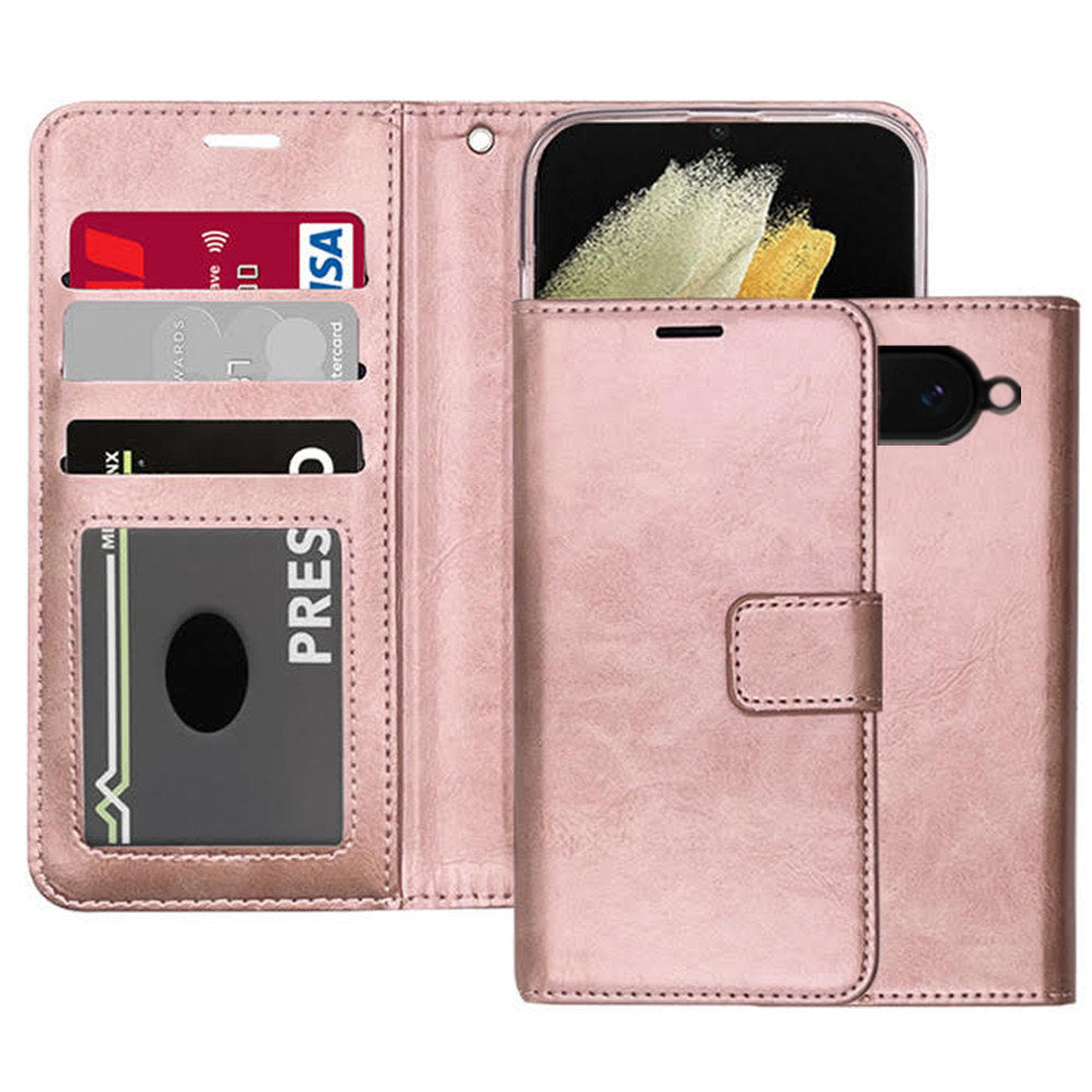 Étui portefeuille en cuir pour Google Pixel 9A