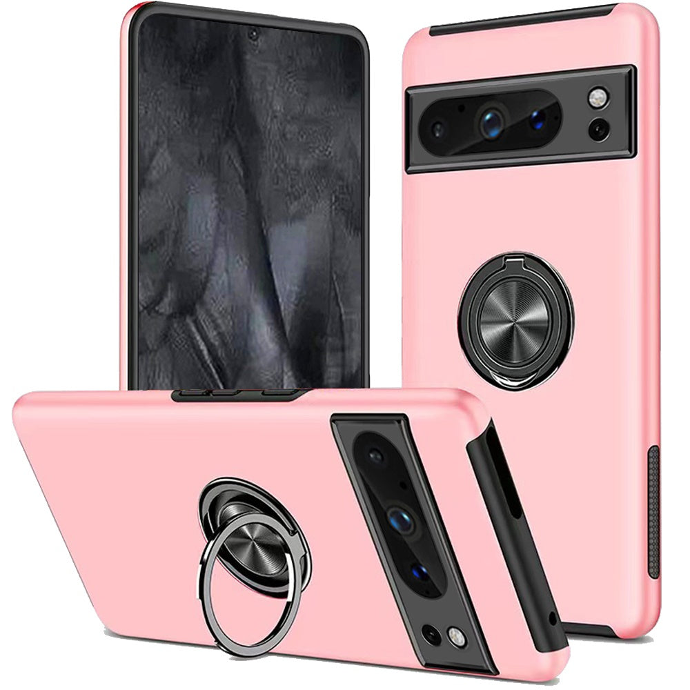 Étui hybride magnétique avec anneau invisible pour Google Pixel 8A