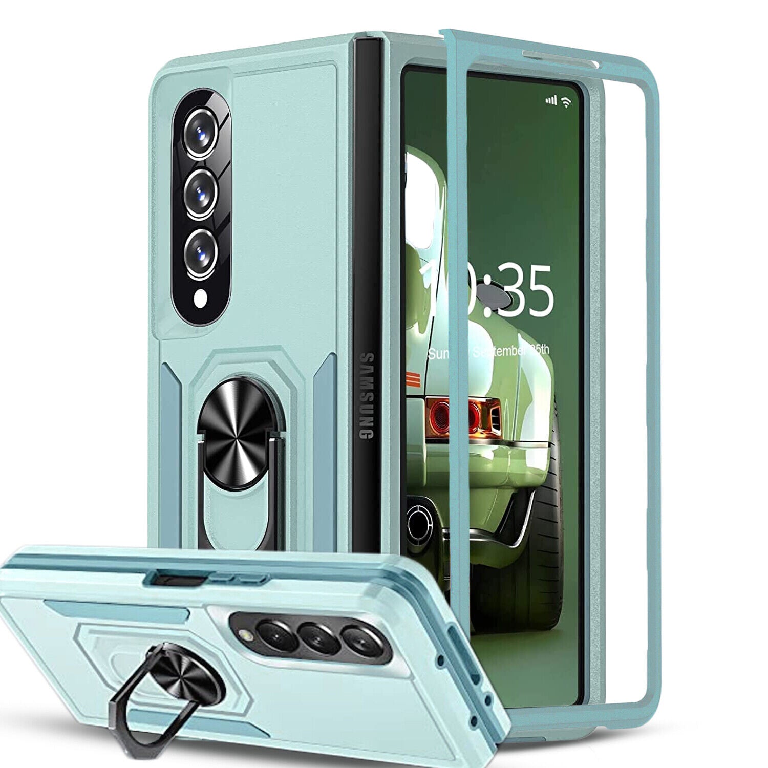 Coque robuste avec anneau pour Samsung Galaxy Z Fold 6 5G
