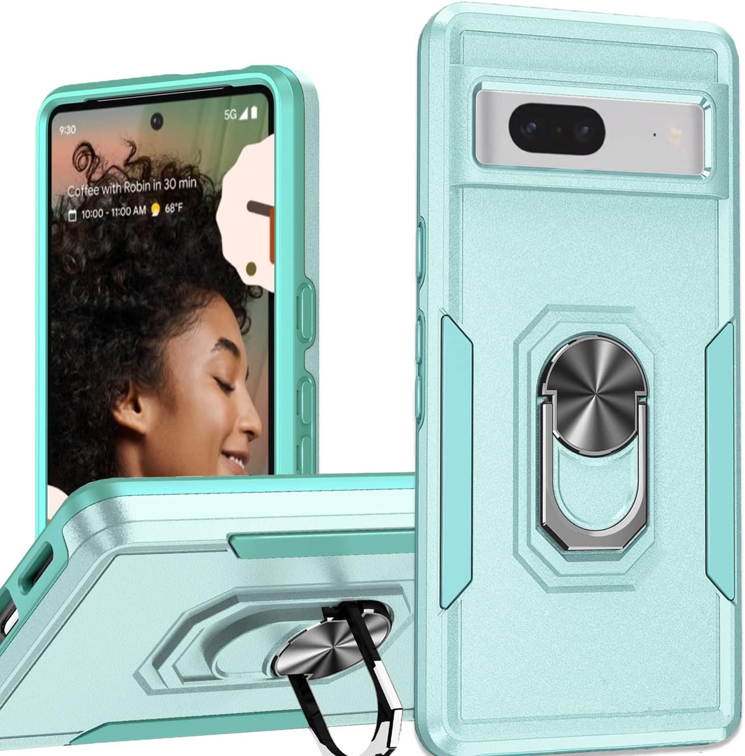 Étui à anneau robuste pour Google Pixel 8A