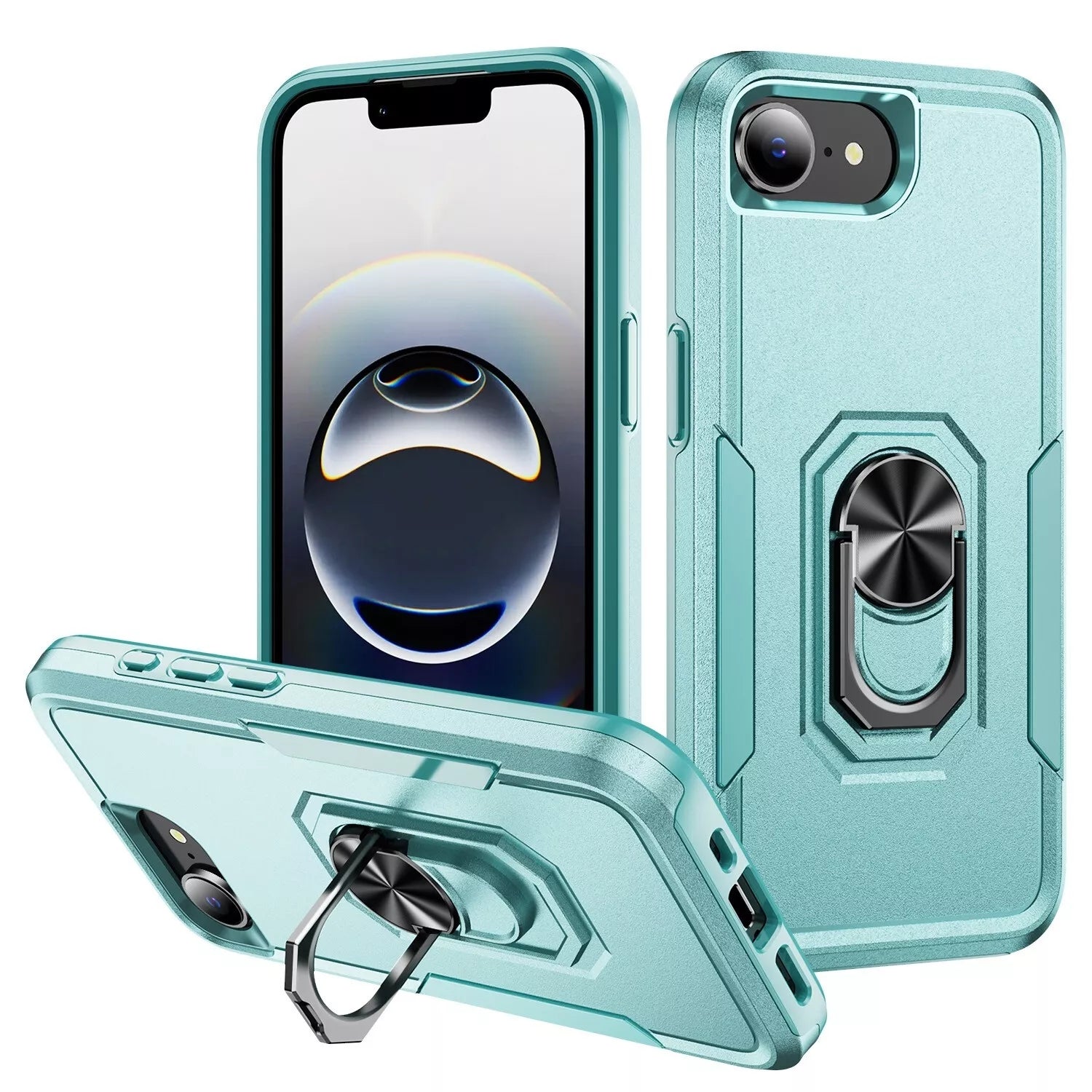 Coque robuste avec anneau pour iPhone 16e