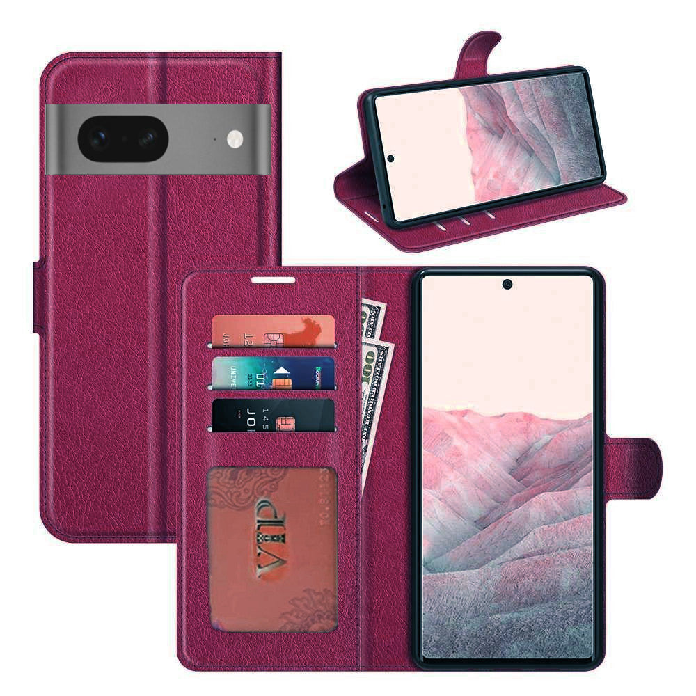 Étui portefeuille folio en cuir pour Google Pixel 8A