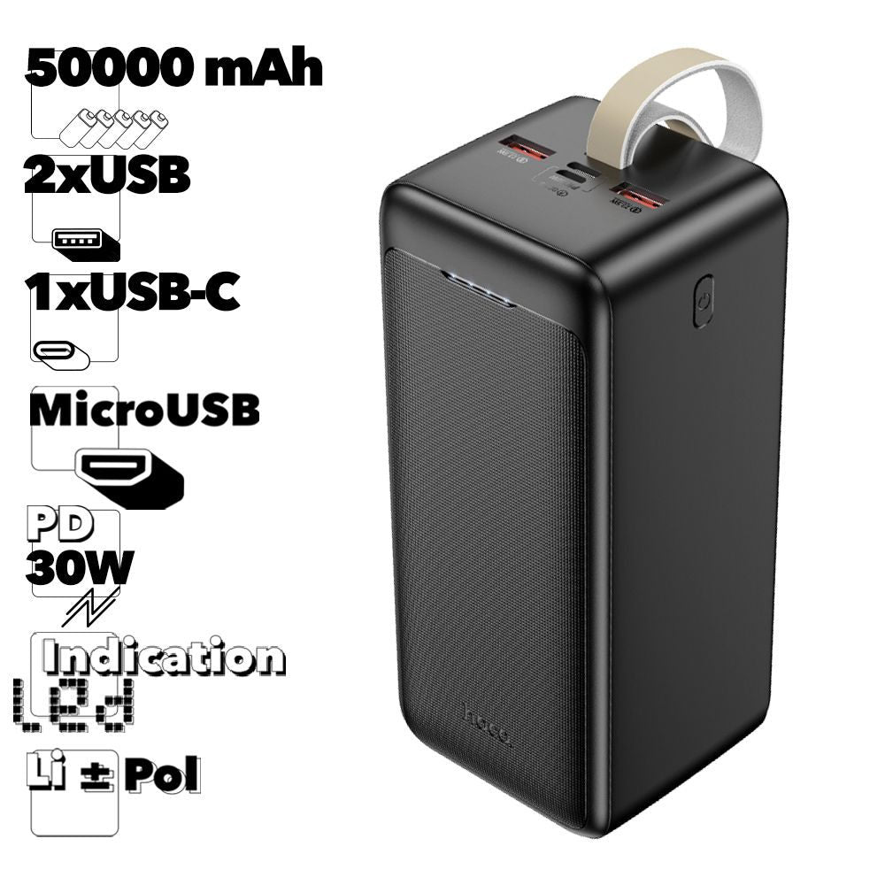 (50 000 mAh) Chargeur de batterie externe micro USB USB-C Banque d'alimentation portable
