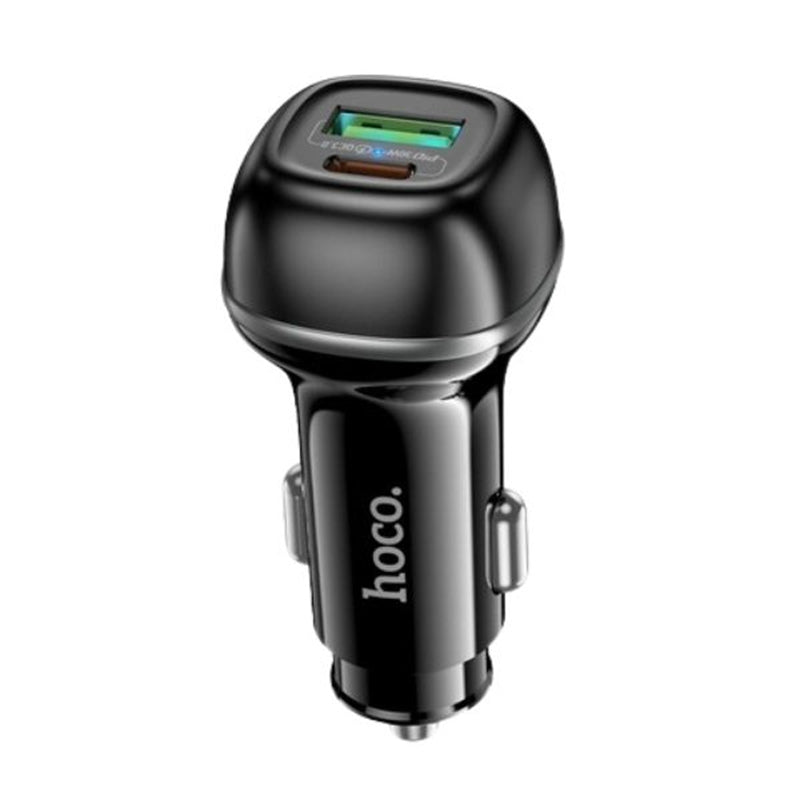 Chargeur de voiture rapide (48 W) avec deux ports USB et câble USB-C/Lightning