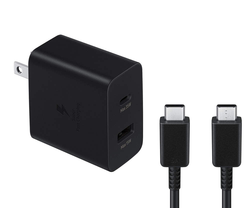 Adaptateur de voyage de chargeur de prise murale d'alimentation de charge rapide USB-C à double Ports 35W