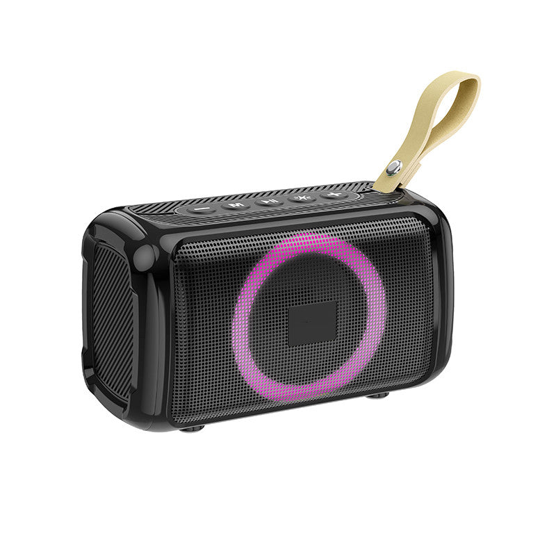 Haut-parleur stéréo Bluetooth sans fil portable avec lumière ambiante