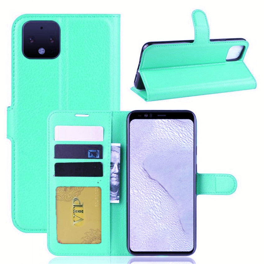 Leather Folio Wallet Case for Google Pixel 4