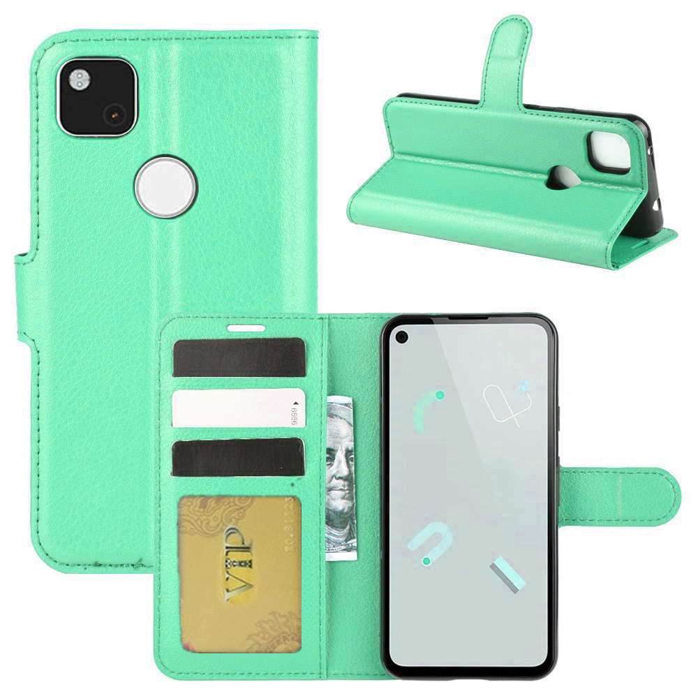 Leather Folio Wallet Case for Google Pixel 4a 4G
