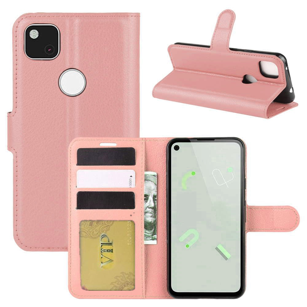 Leather Folio Wallet Case for Google Pixel 4a 4G