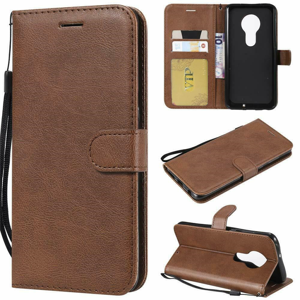 Leather Folio Wallet Case for Motorola Moto G7 Power