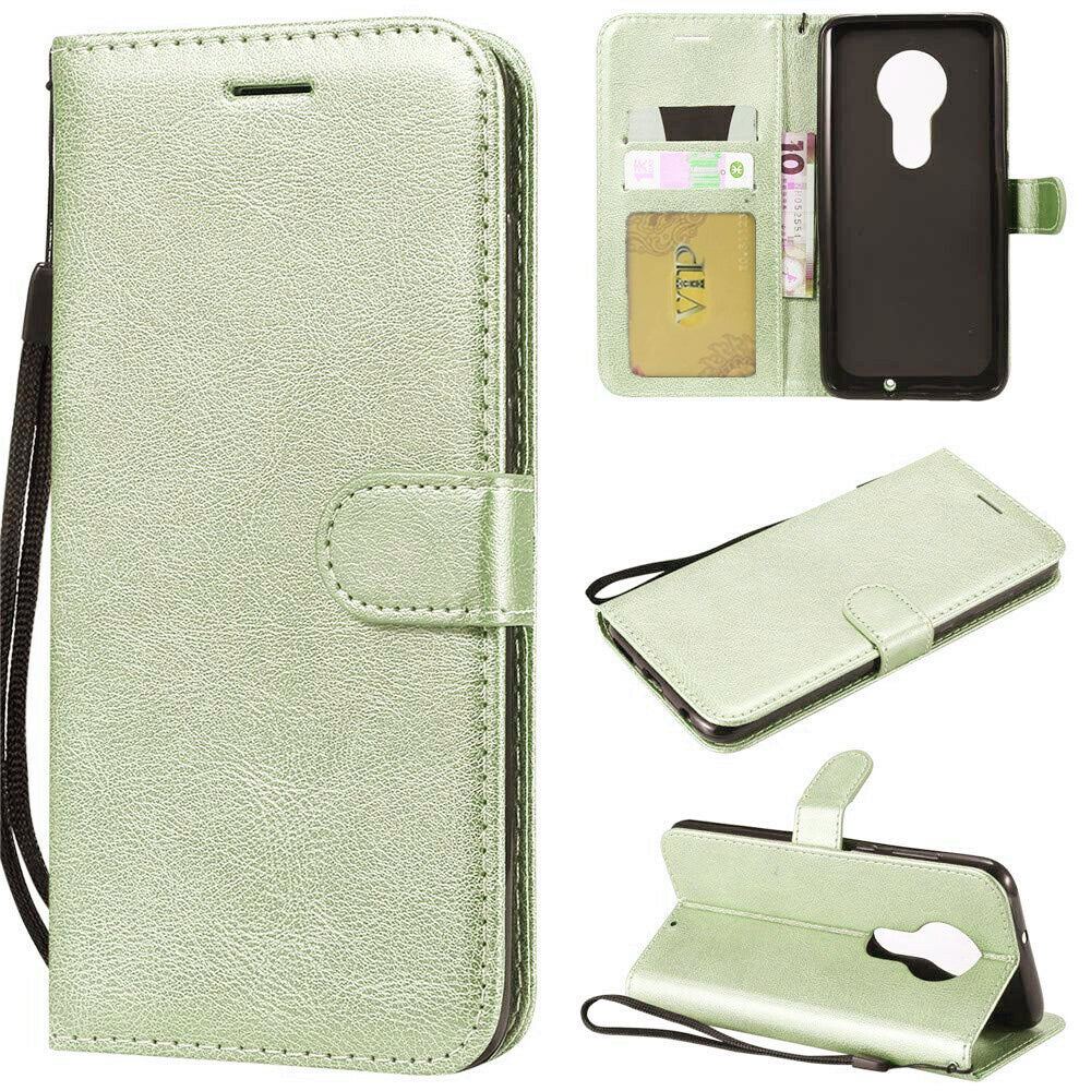 Leather Folio Wallet Case for Motorola Moto G7 Power