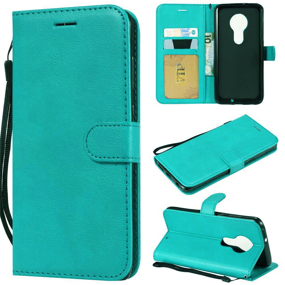Leather Folio Wallet Case for Motorola Moto G7 Power