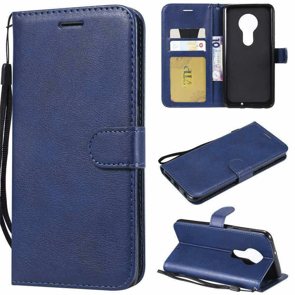 Leather Folio Wallet Case for Motorola Moto G7 Power