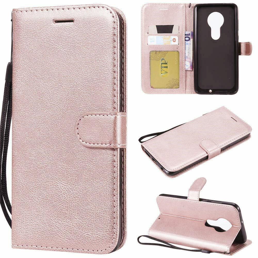 Leather Folio Wallet Case for Motorola Moto G7 Power
