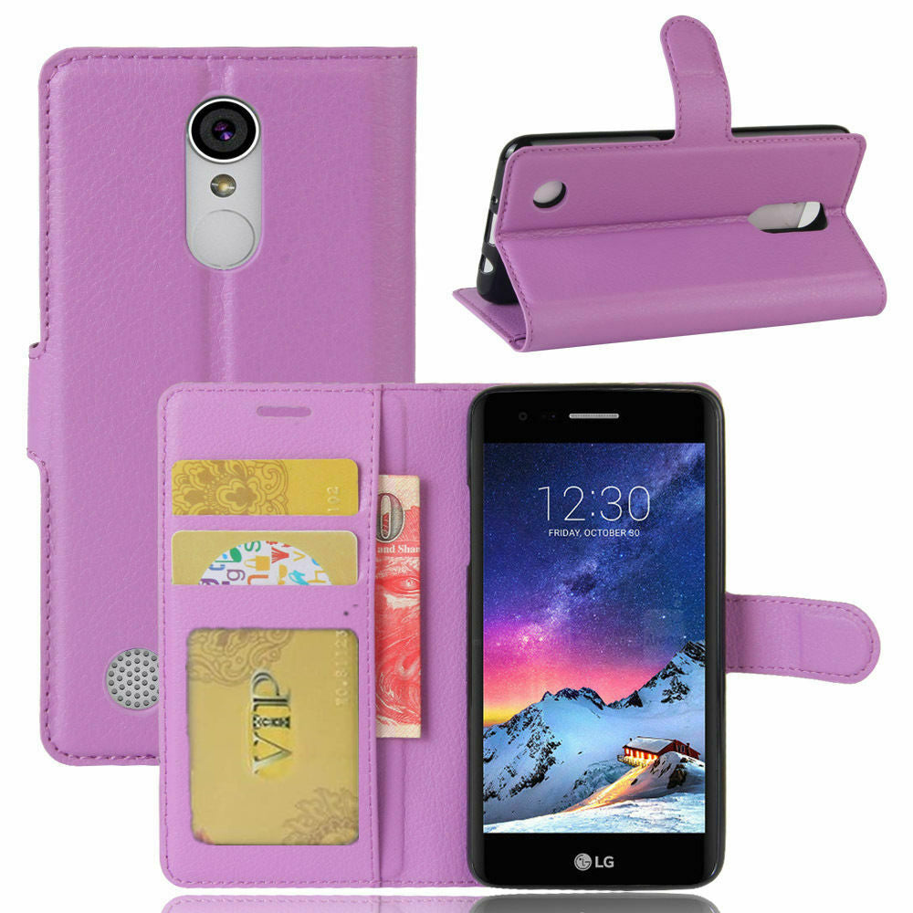 Étui portefeuille folio en cuir pour LG K4 2017