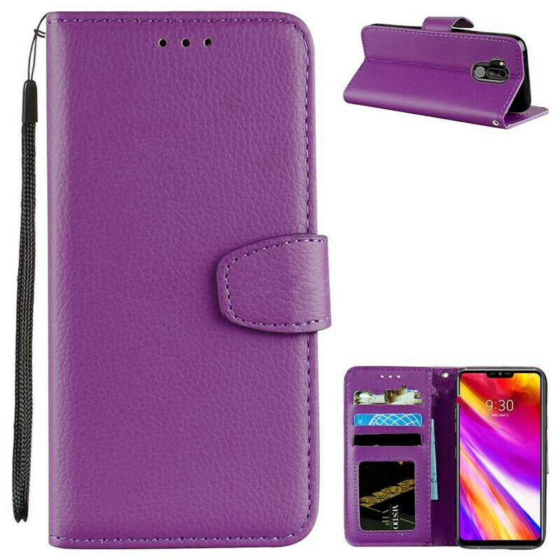 Étui portefeuille folio en cuir pour LG G7 ThinQ / G7 One