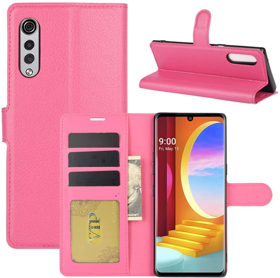 Étui portefeuille folio en cuir pour LG Velvet 5G