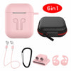 6 in 1 Silicone Case with Ear Hook Grips Straps Clips Tips Grips for AirPods 1 2 (1st 2nd Gen.) 6 in 1 Silicone Case with Ear Hook Grips Straps Clips Tips Grips for AirPods 1 2 (1st 2nd Gen.)
