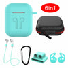 6 in 1 Silicone Case with Ear Hook Grips Straps Clips Tips Grips for AirPods 1 2 (1st 2nd Gen.) 6 in 1 Silicone Case with Ear Hook Grips Straps Clips Tips Grips for AirPods 1 2 (1st 2nd Gen.)