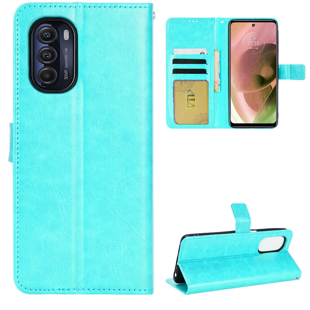 Leather Folio Wallet Case for Motorola Moto G 5G (2022)