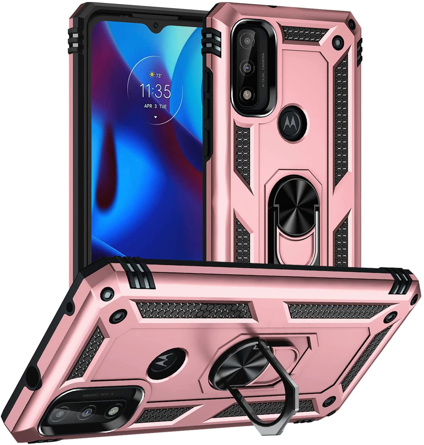 Coque hybride avec anneau pour Motorola Moto G Pure (2021) / G Power (2022) / G Play (2023)