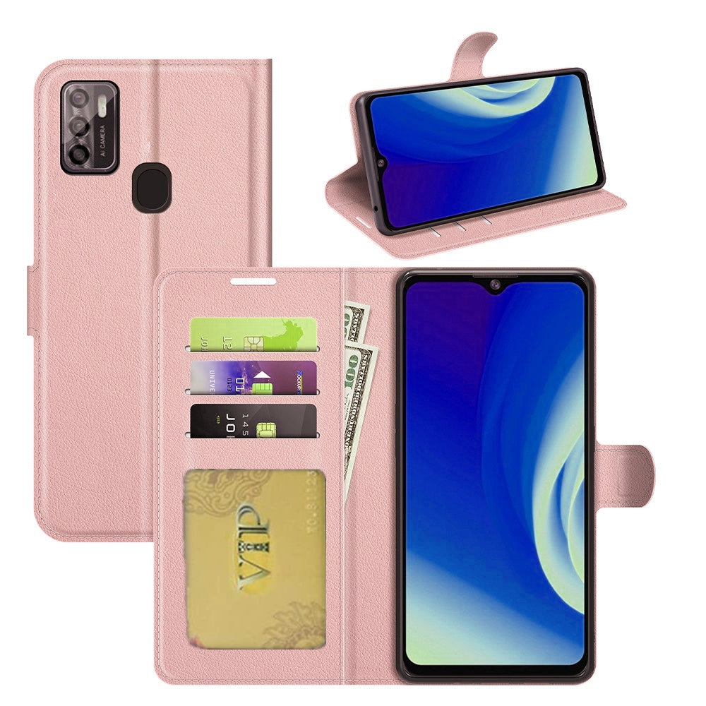 Étui portefeuille en cuir pour ZTE Blade A7P