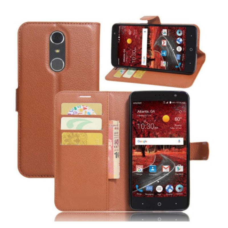Étui portefeuille en cuir Folio pour ZTE Grand X4
