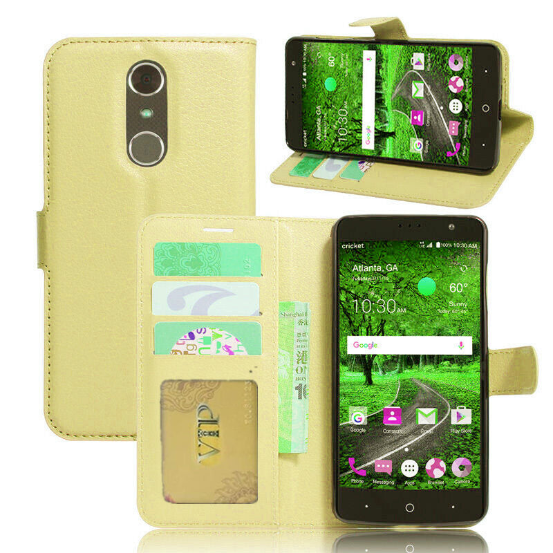 Étui portefeuille en cuir Folio pour ZTE Grand X4