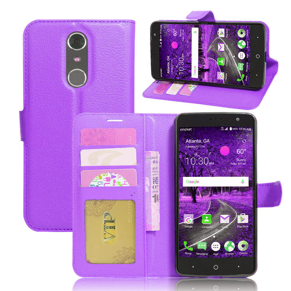 Étui portefeuille en cuir Folio pour ZTE Grand X4