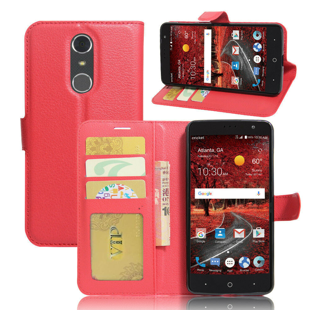 Étui portefeuille en cuir Folio pour ZTE Grand X4