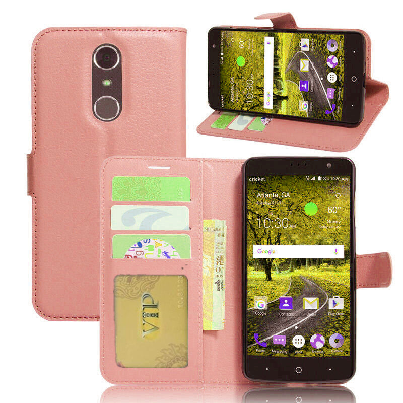 Étui portefeuille en cuir Folio pour ZTE Grand X4