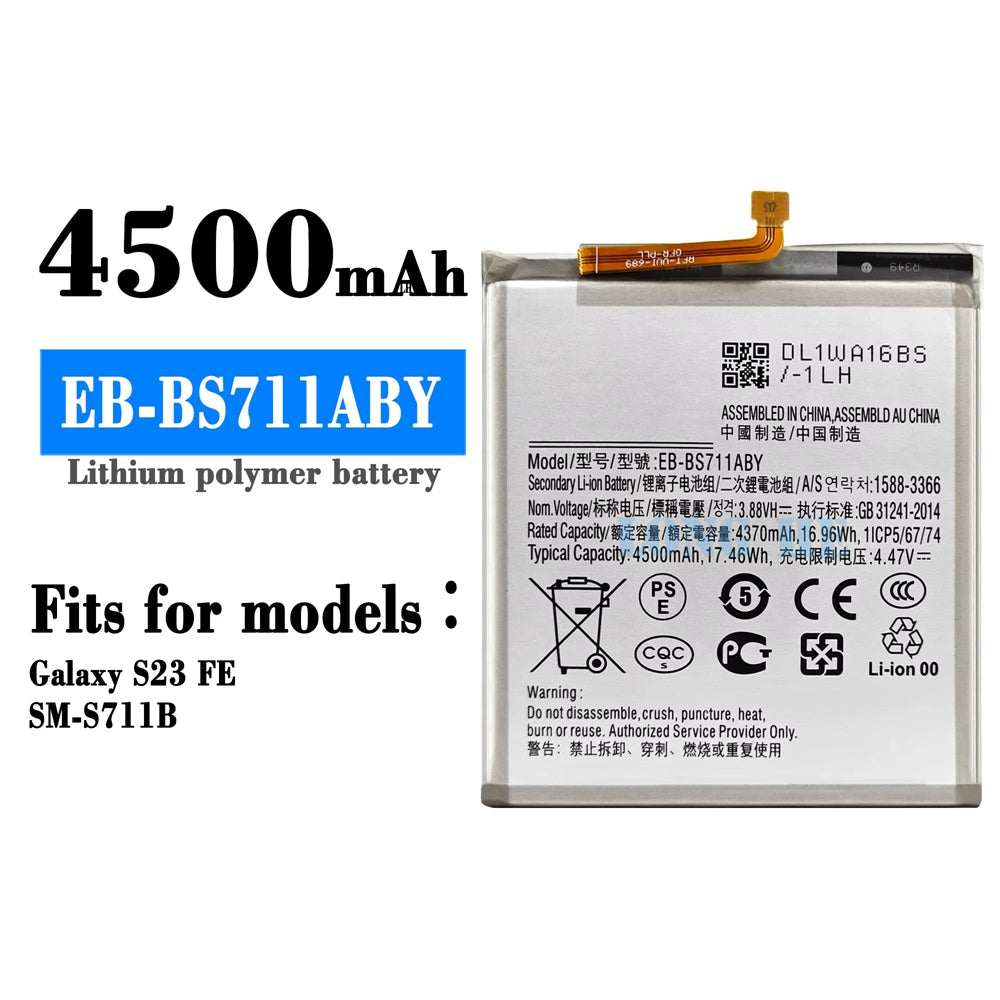 Replacement Battery for Samsung Galaxy S23 FE (SM-S711), EB-BS711ABY