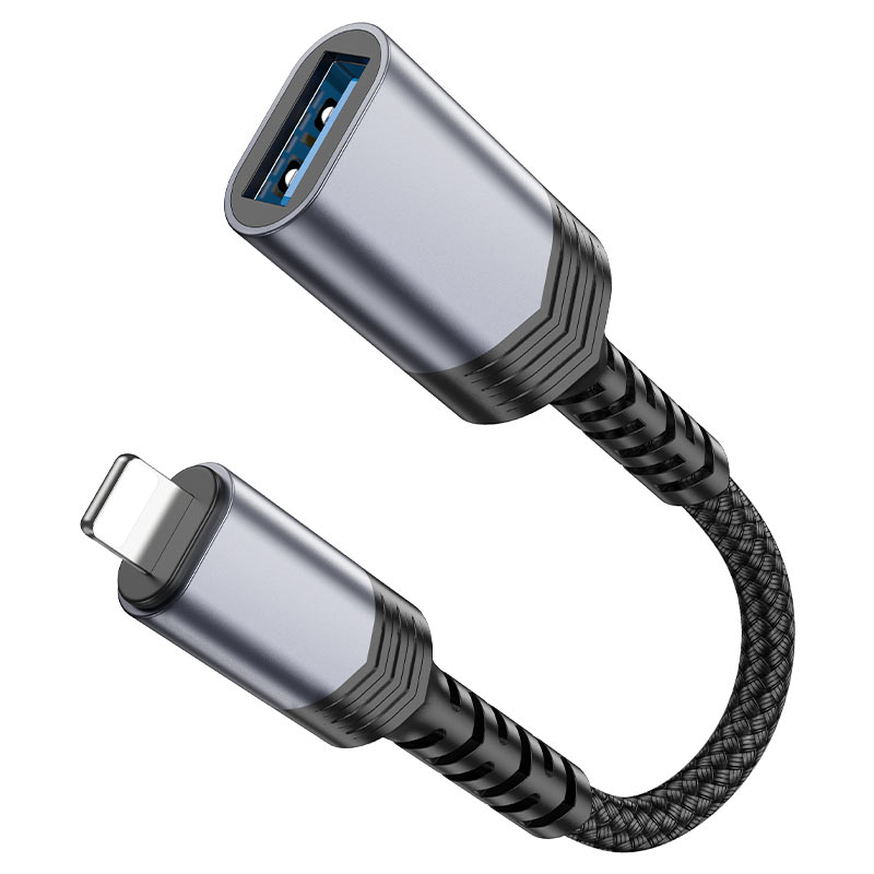 USB-C / Lightning Male to USB-A 3.0 Female OTG Adapter Connector Converter