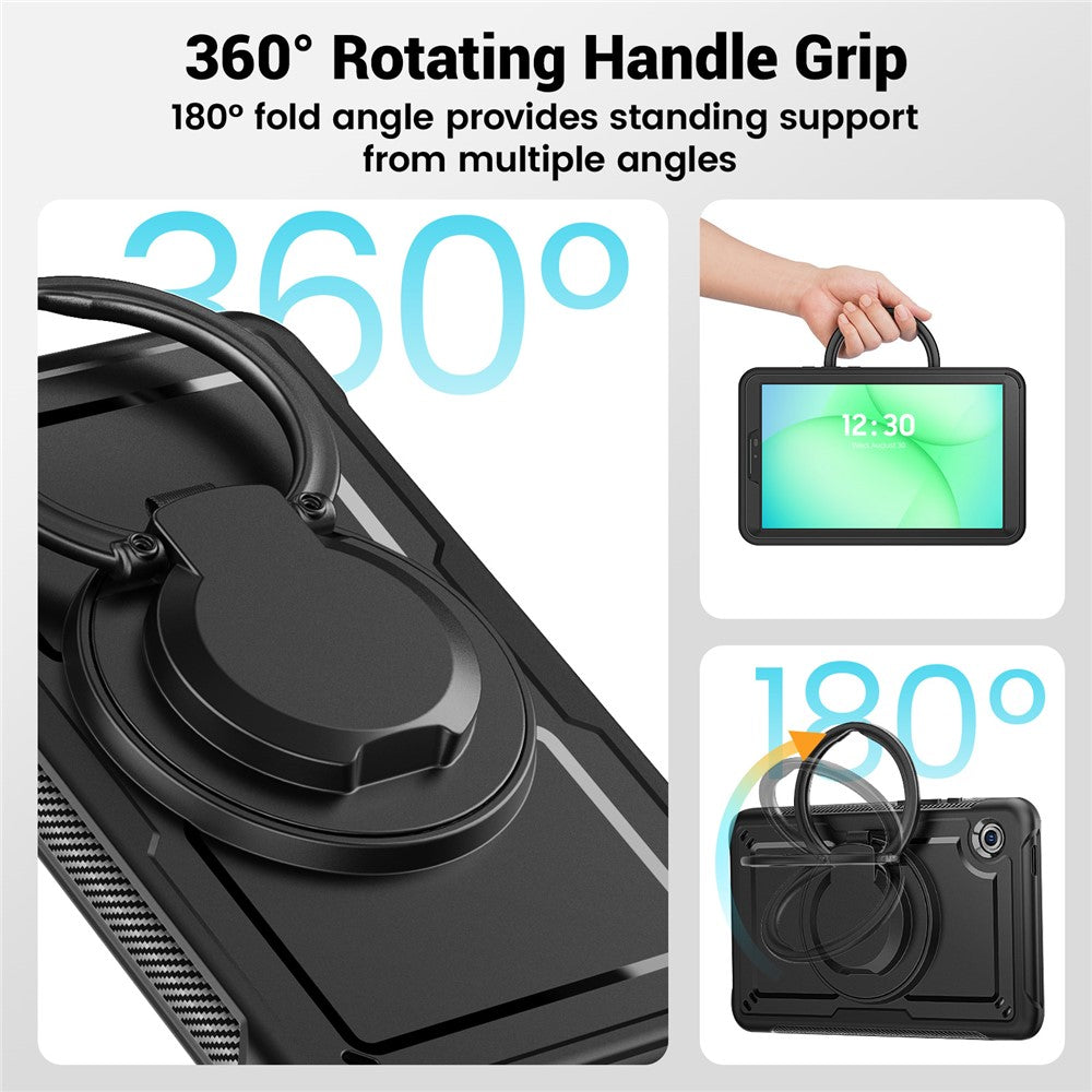 Étui de protection robuste avec anneau pour tablette Samsung Tab A11 / A9 8,7