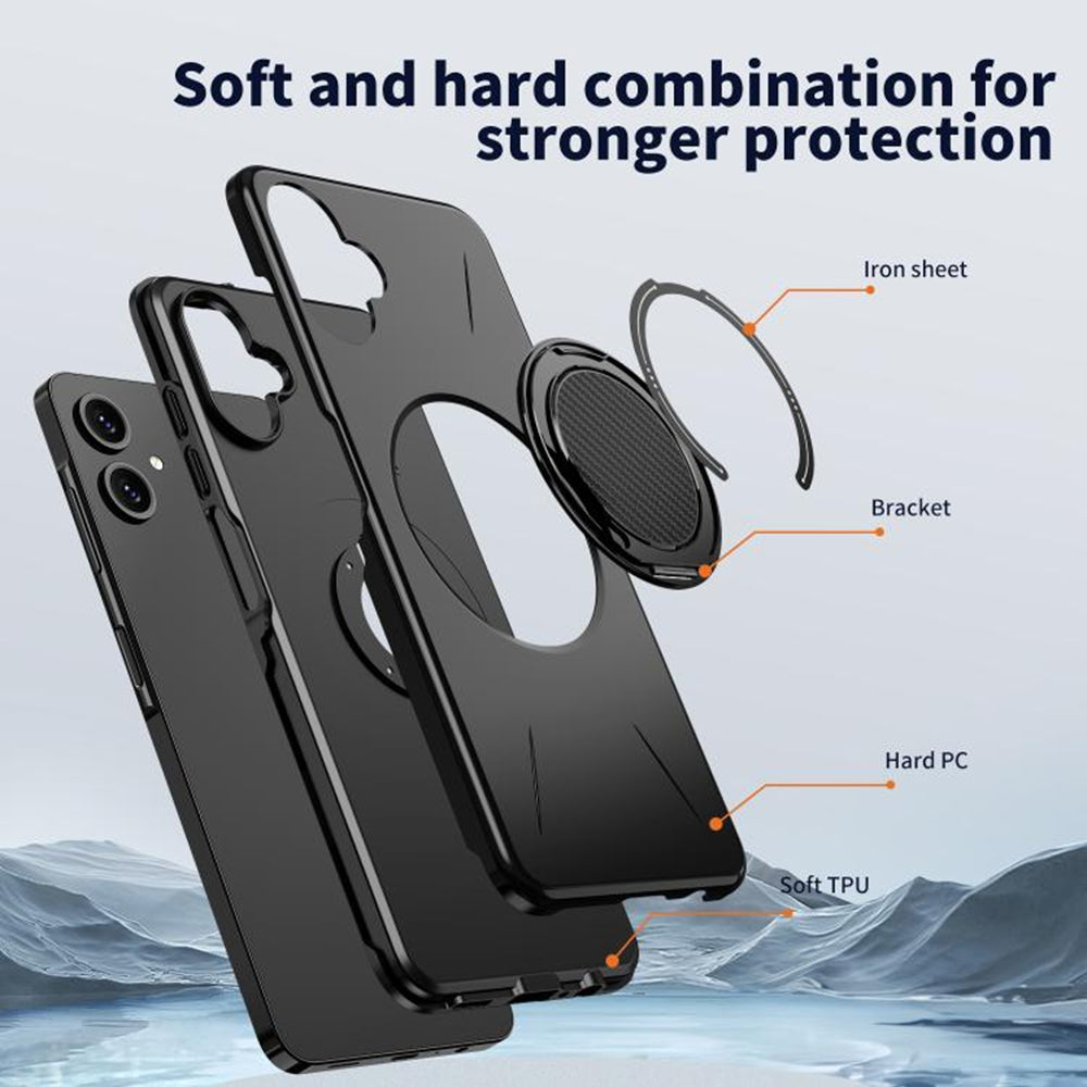 Magnetic MagSafe Ring Case with Rotating Kickstand for Samsung Galaxy A07 / A06