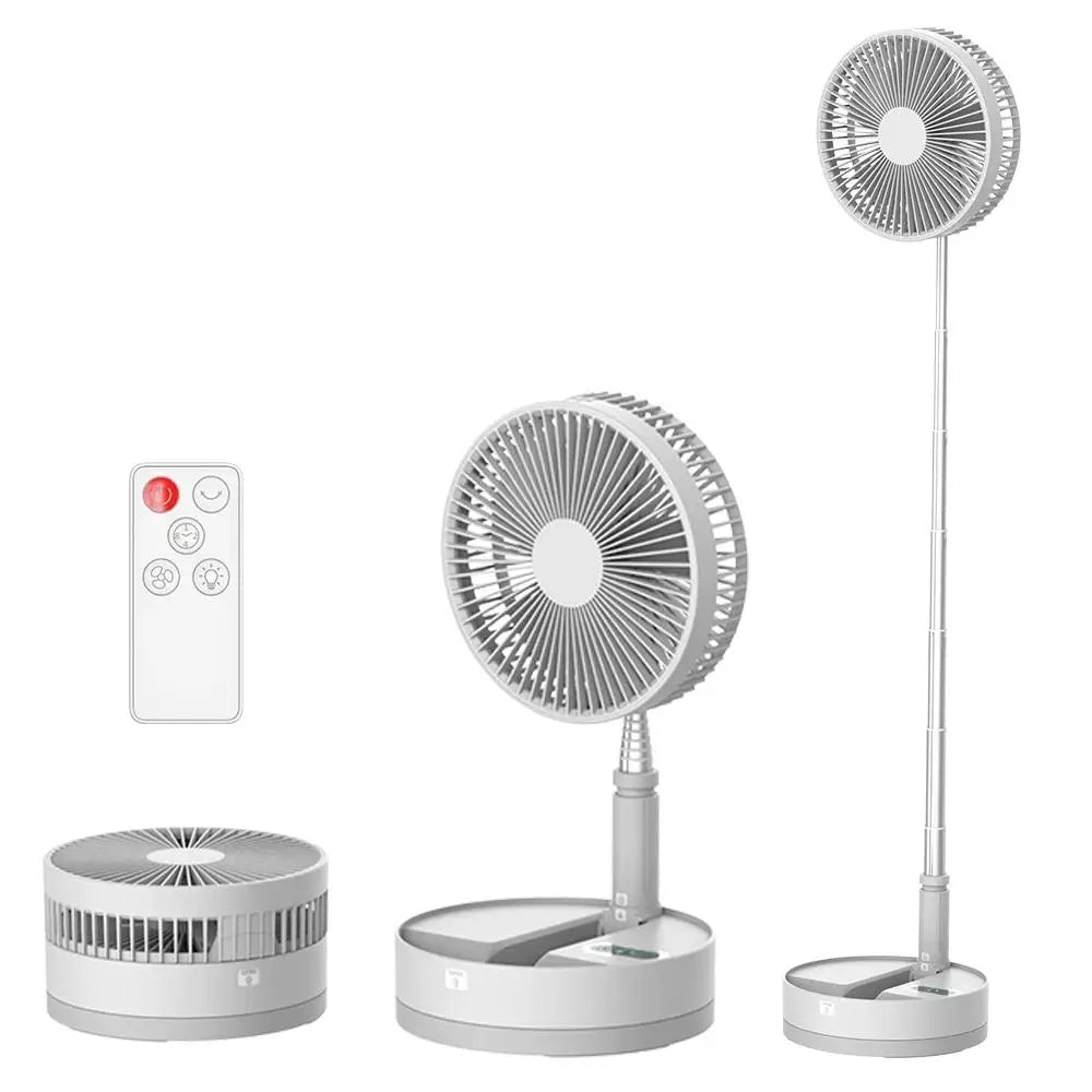(10800mAh) Portable Wireless USB Folding Rechargeable Standing Ventilador Cooler Fan