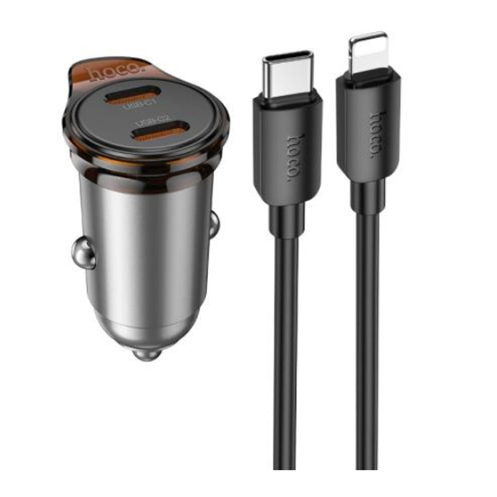 (45 W) Adaptateur de chargeur de voiture à charge rapide à deux ports USB-C Transmetteur radio FM Bluetooth