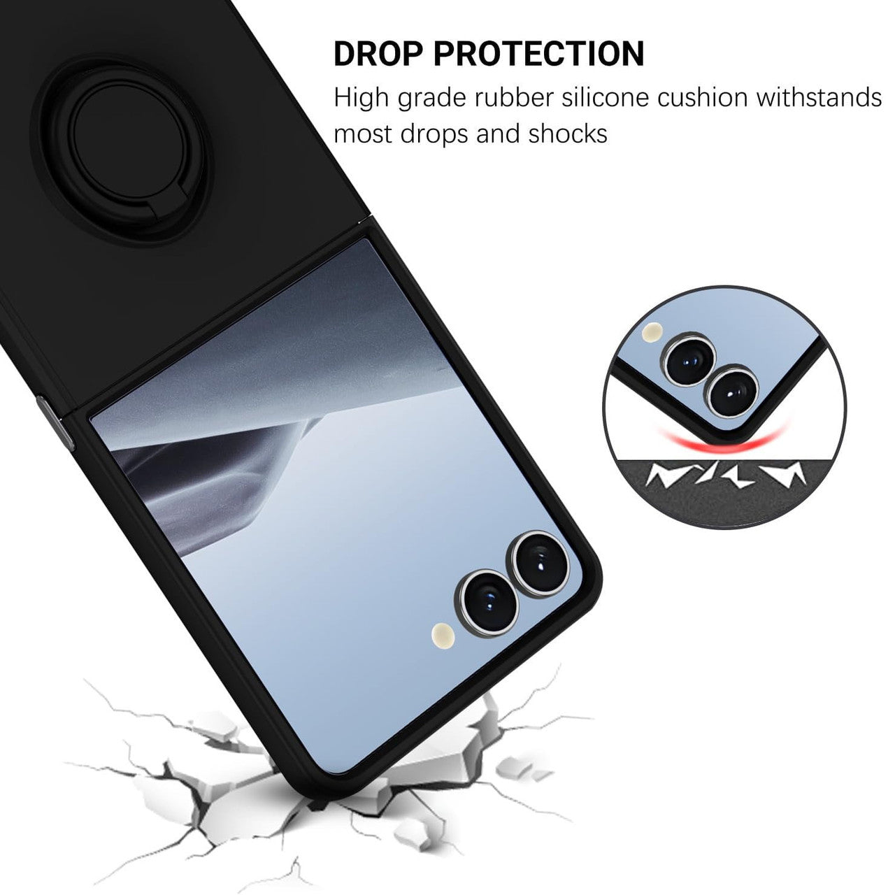 Coque hybride magnétique invisible pour Samsung Galaxy Z Flip 7