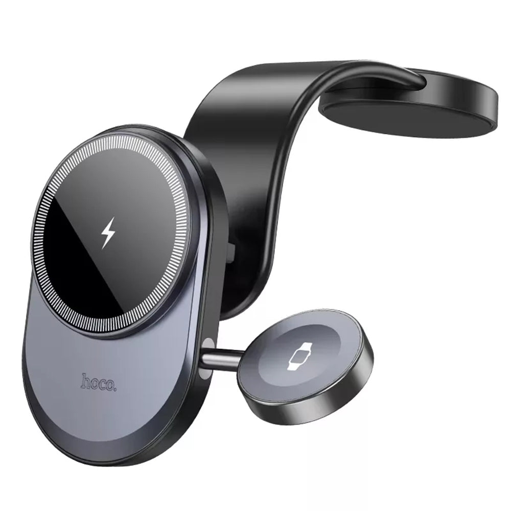 2 in 1 Magnetic MagSafe Fast Charging Wireless Charger Dashboard Mount Car Cell Phone Holder for iPhone Apple Watch