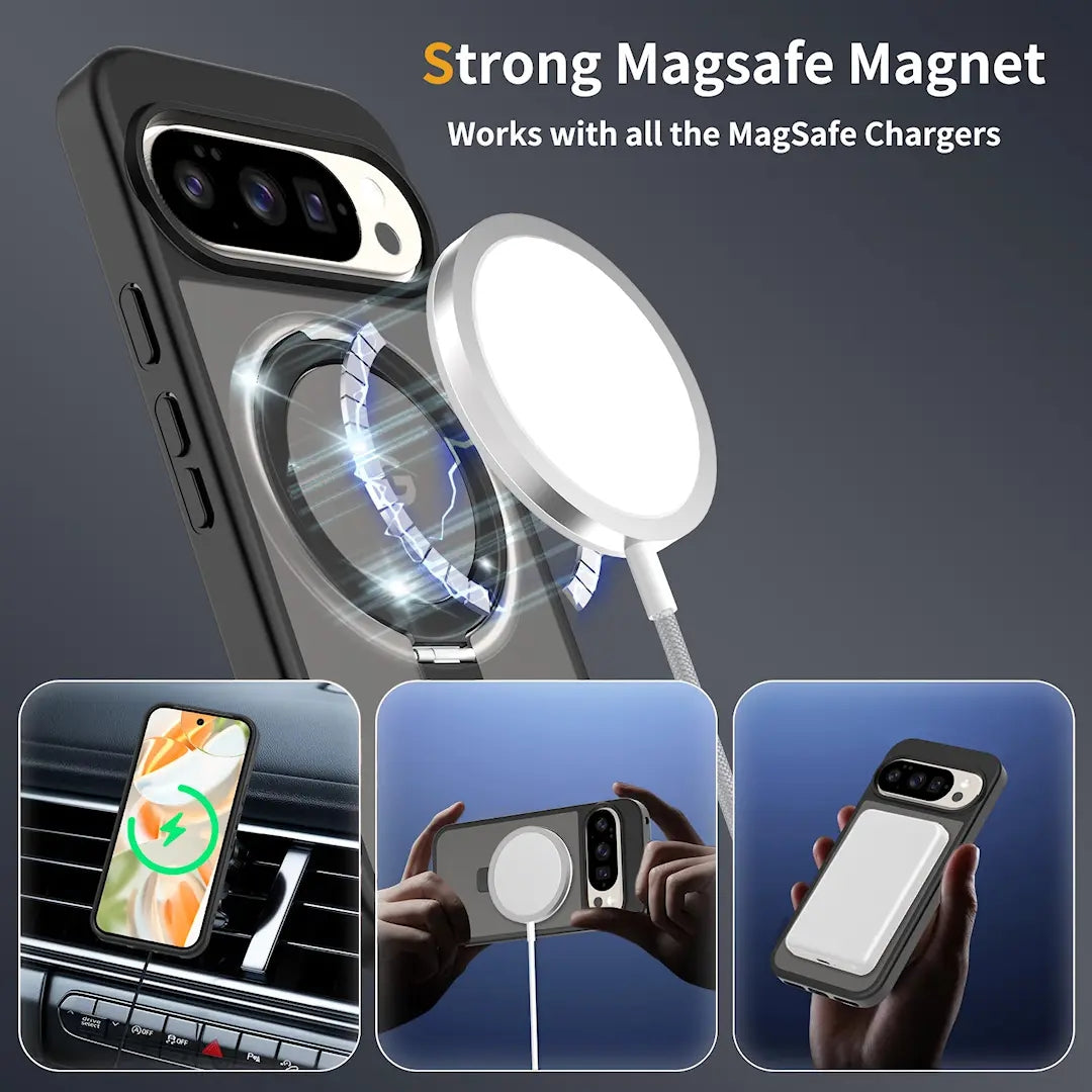 Magnetic MagSafe Case with Ring Kickstand for Google Pixel 10 / Pixel 10 Pro