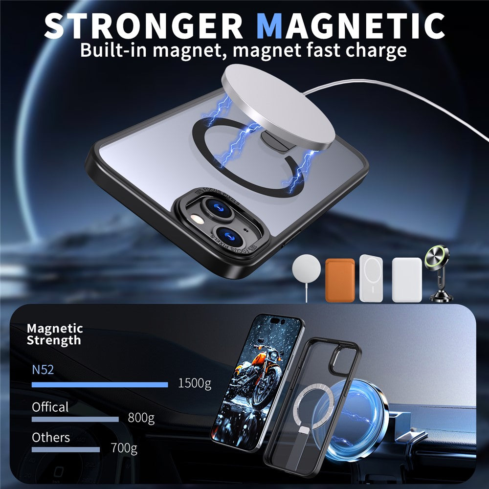 Magnetic MagSafe Case with Kickstand for iPhone 15