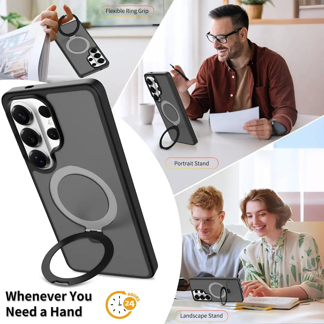 Magnetic MagSafe Case with Ring Kickstand for Samsung Galaxy S26 Ultra