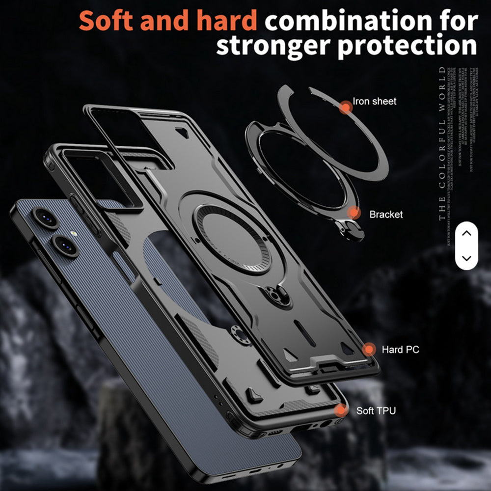 Shockproof Magsafe Kickstand Ring Case for Samsung Galaxy A07 (4G)