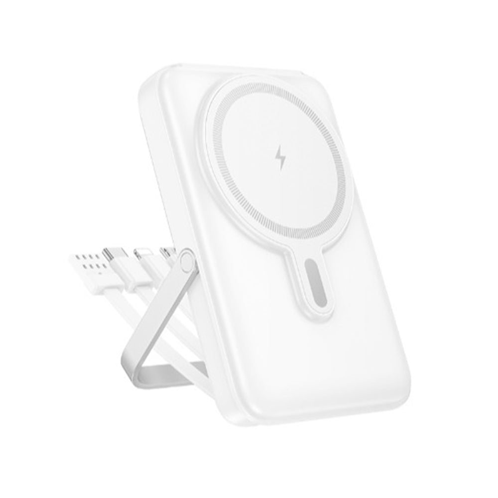 (10000mAh) Magnetic Wireless Charger MagSafe Battery Pack Portable Power Bank with USB-C Lightning Micro USB Cable